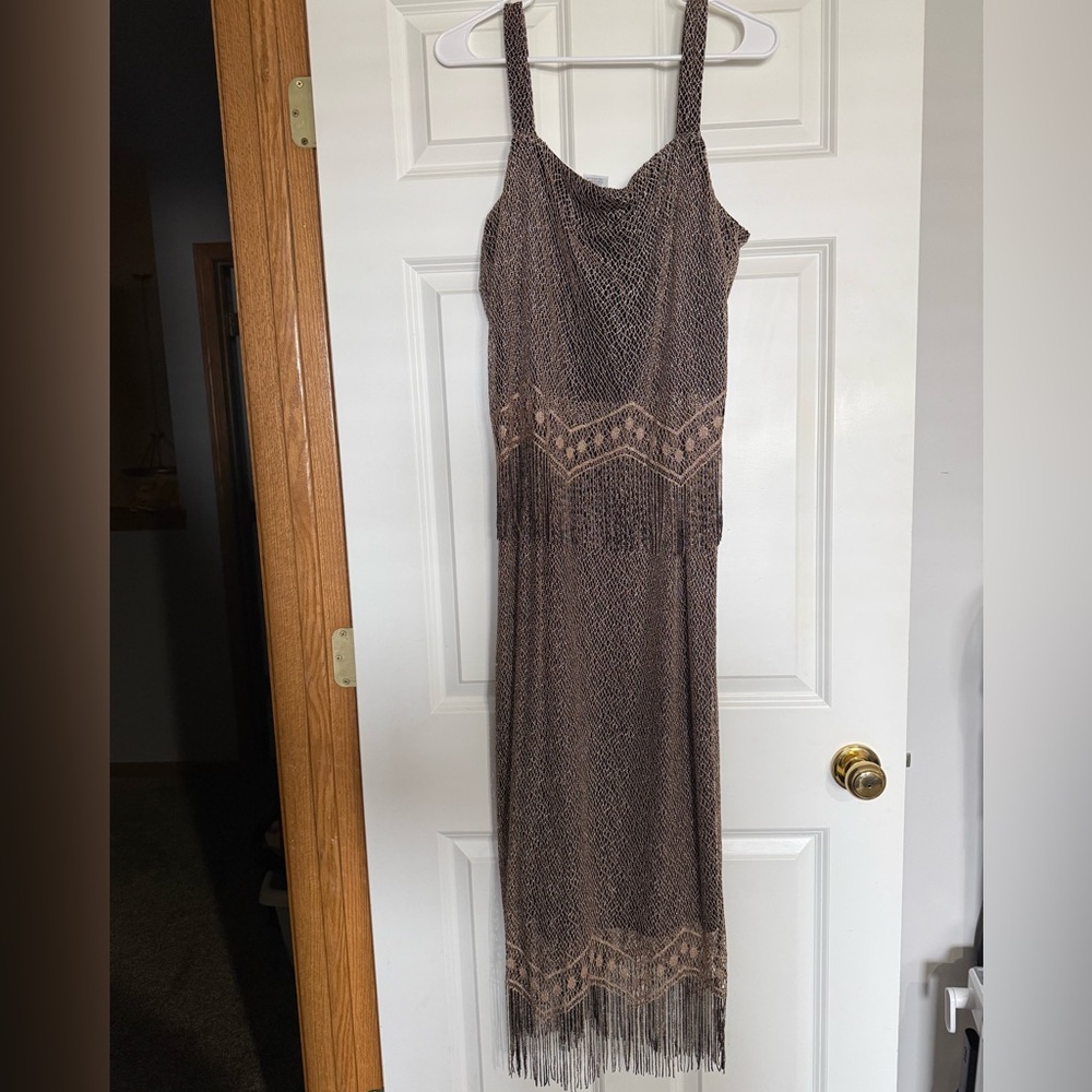 Harlow gold/black Patterned Maxi Dress
